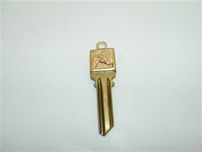 14k Yellow Gold Horse Key pendant