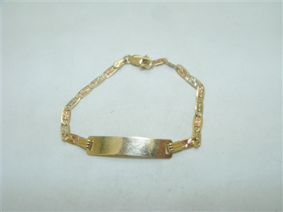 Multi Gold color ID bracelet