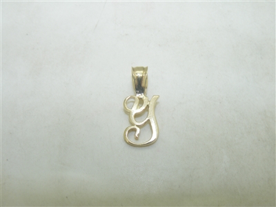 Yellow gold "Y" initial