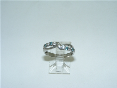 Platinum Blue Diamond ring