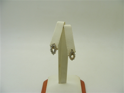 14k Yellow Gold Rhombus Diamond Earrings