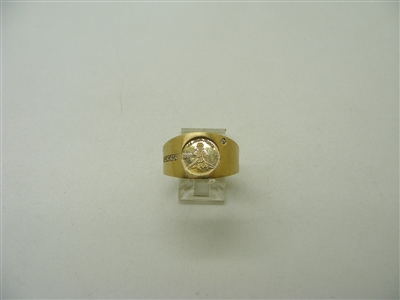 18k Yellow Gold Le Petite Prince Medal Diamond Ring