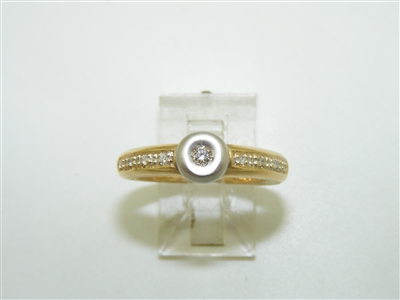 Gorgeous 14k Yellow & White Gold Diamond Ring