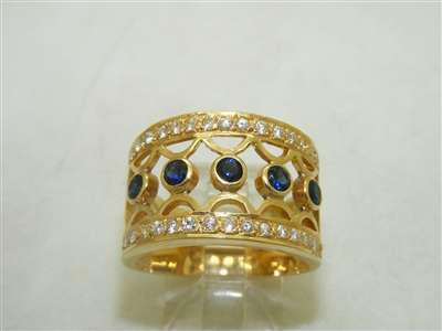 18k Yellow Gold Sapphire Ring