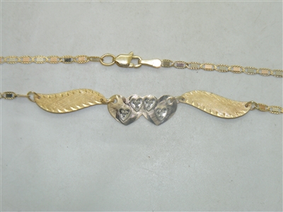 Yellow Gold Ankle Diamond Bracelet