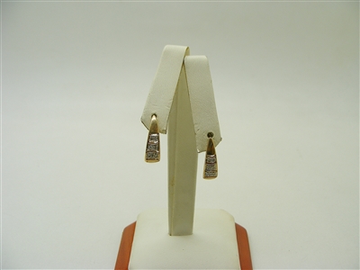 14k Two-Tone Gold Diamond Earrings