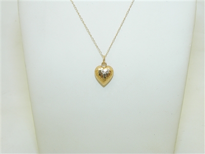 14k Yellow Gold Heart Pendant