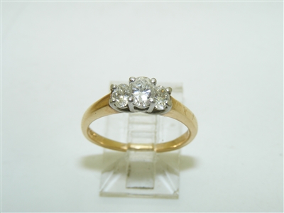 14k Yellow & Platinum Diamond Engagement Ring