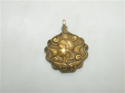 Victorian Era Gold Plated Pendant