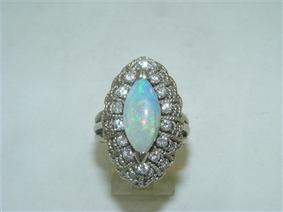 Beautiful Vintage Opal Diamond Ring