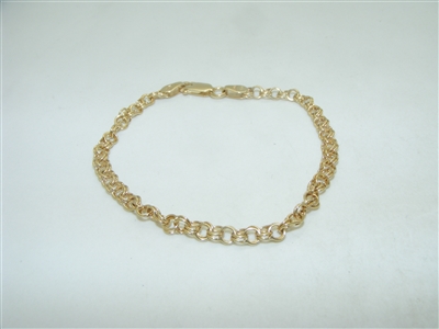 14k Yellow Gold Women's Charm Bracelet