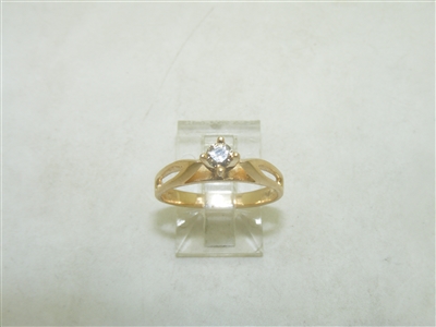 14k Yellow Gold Diamond Engagement Ring