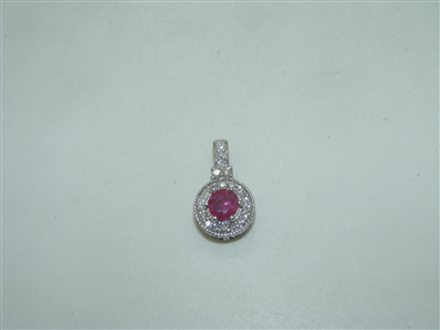 Beautiful Ruby Diamond Pendant