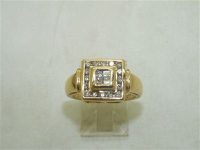 14k Diamond Yellow Gold Ring