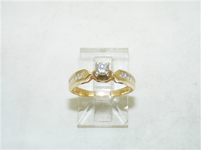 14k Yellow Gold Engagement Diamond Ring