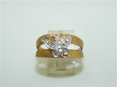 14k Yellow Gold Butter Fly Ring