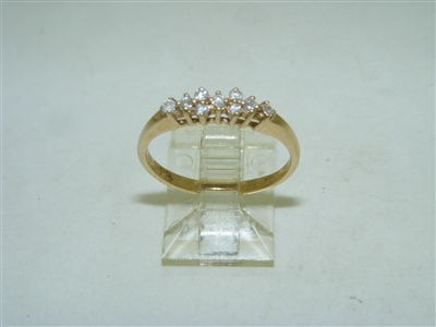 Diamond Yellow Gold Ring For Women's