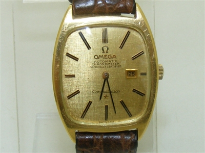 18k Yellow Gold Vintage Omega Automatic Chronometer Watch