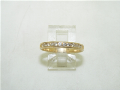 14k Yellow Gold Thin Diamond Ring
