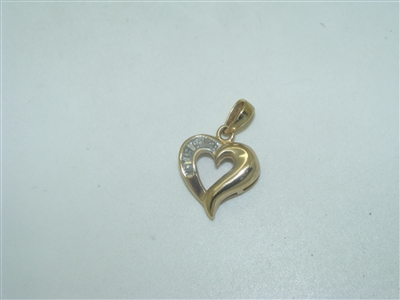 Diamond Yellow Gold Heart Pendant
