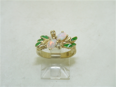 Gorgeous Oval Opal Diamond Ring