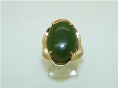 12k yellow gold Taiwan Jade ring