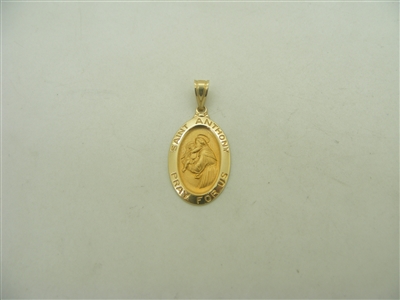 14k yellow gold Saint Anthony pendant