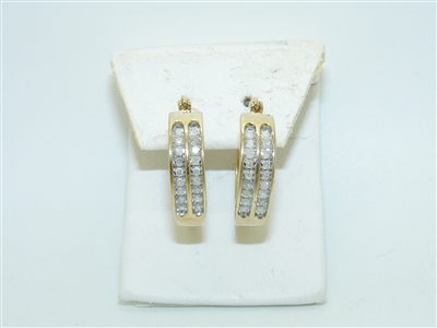 10k yellow Gold Diamond Earrings