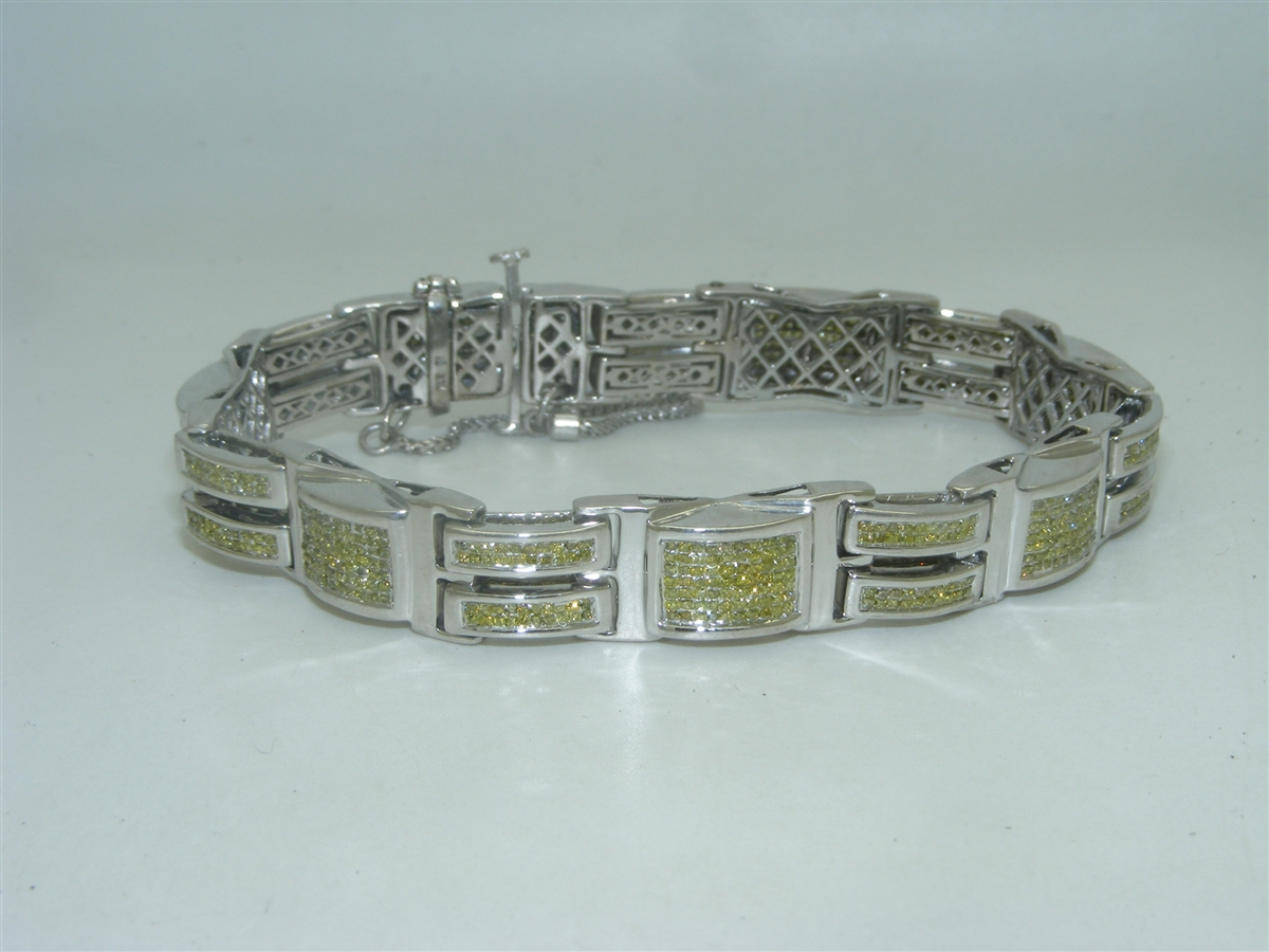 Studded white gold - white gold bracelets - Trium Jewelry - Men collection